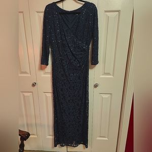 R&M Richards- Navy lace gown, size 12